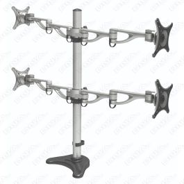 Four LCD Screen Dual Arm Desktop Mount