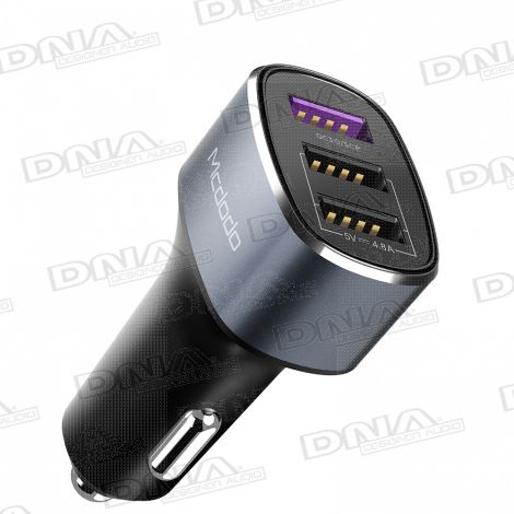 3- Way 42W QC3.0 and Dual USB Smart Switch 4.8amp USB Car Charger