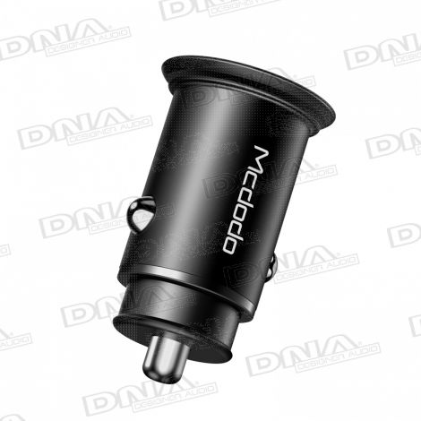 Compact PD 3.0 Type-C + 5 Amp QC4.0 USB Car Charger