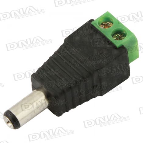 2.1mm DC Plug To 2 Pin Screw Terminal Adaptor