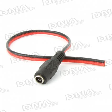 Female DC Socket 2.1mm x 5.5mm To Bare Wires