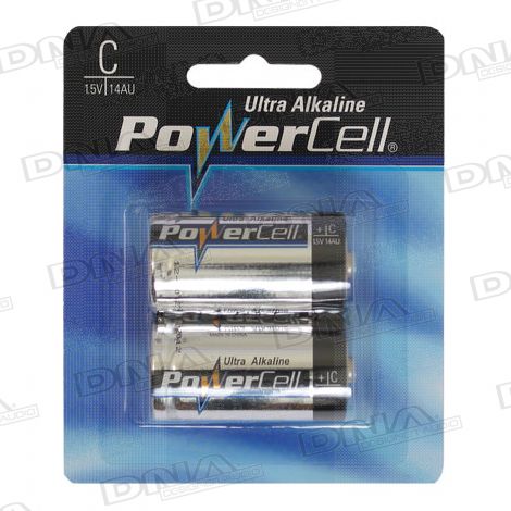 C Size Ultra Alkaline Batteries - 2 Pack