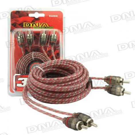 3 Metre 2 To 2 RCA Pro Spec Cable - Red