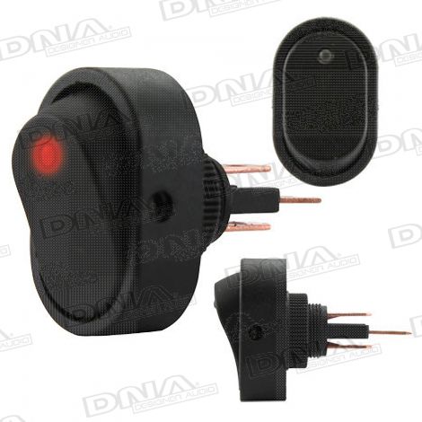 Rocker Switch On/Off - Red LED
