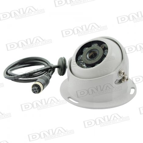 White Heavy Duty Round CCD Camera - PAL