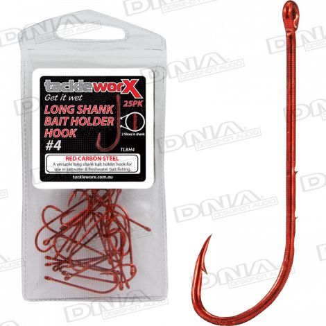 Long Shank Bait Holder Hook #4 - 25 Pack