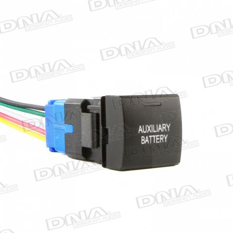 Small Square LED Momentary Switch To Suit Toyota - Auxiliary Battery