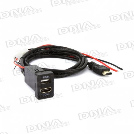 Factory Fit USB 12VDC Fast Charger+ HDMI Sockets To Suit Toyota Small Switch Sockets