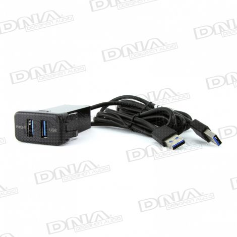 Horizontal Factory Fit Dual Audio & Charge USB3.0 Sockets 