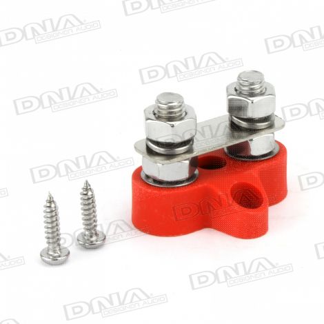 Dual-Stud M8 Junction Post - Red