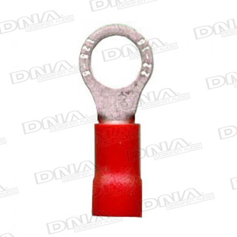 5.3mm Red Ring Crimp Terminals (Single Grip) - 100 Pack 