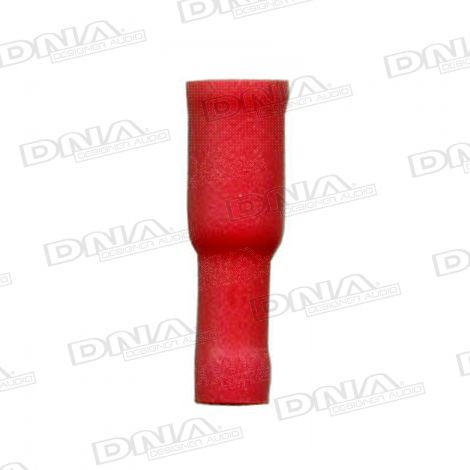 4mm Red Female Bullet Crimp Terminals (Double Grip) - 100 Pack
