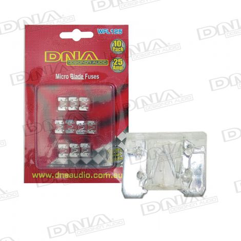 25 Amp Micro Blade Fuse - 10 Pack