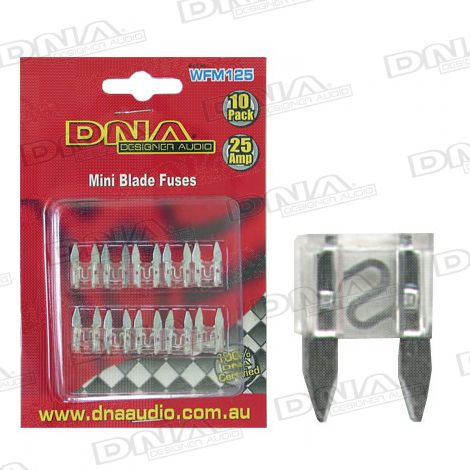 25 Amp Mini Blade Fuse - 10 Pack