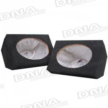 6x9 Inch MDF Speaker Box Black - 1 Pair