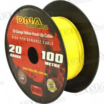 20 Gauge Single Core Power Cable Yellow - 100 Metres