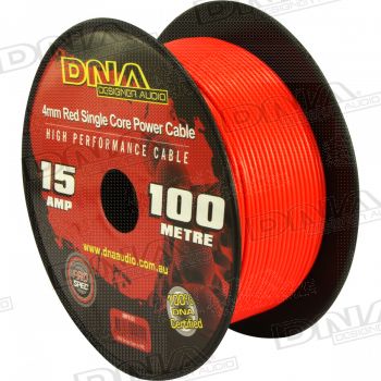 4mm Single Core Power Cable Red - 100 Metres