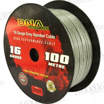16 Gauge Speaker Cable Grey - 100 Metres