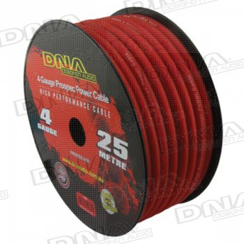 4 Gauge Power Cable Frosted Red - 25 Metres