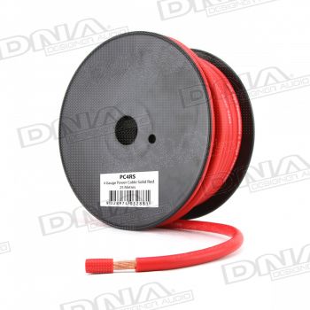 4 Gauge Power Cable Solid Red - 25 Metres