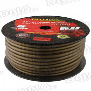 8 Gauge Power Cable Frosted Brown - 50 Metres