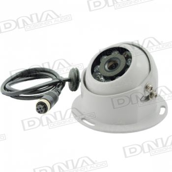 White Heavy Duty Round CCD Camera - PAL