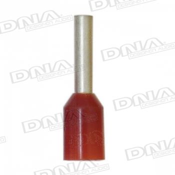Red Cord End Crimp 1.4mm2 - 100 Pack
