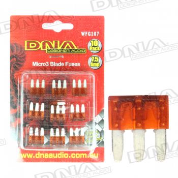 7.5 Amp Micro3 Fuse - 10 Pack