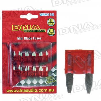 10 Amp Mini Blade Fuse - 10 Pack