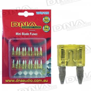 20 Amp Mini Blade Fuse - 10 Pack