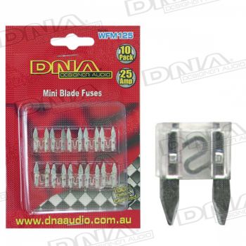 25 Amp Mini Blade Fuse - 10 Pack