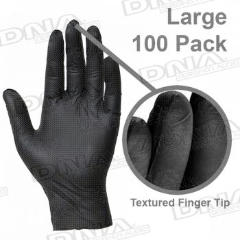 Nitrile Gloves Black Large - 100 Pack