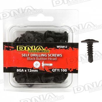 12mm Self Drilling Screw Black 8 Gauge - 100 Pack
