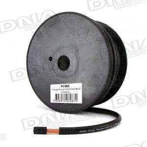 4 Gauge Power Cable Solid Black - 25 Metres