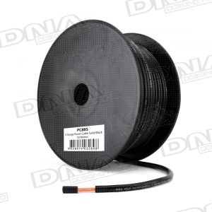8 Gauge Power Cable Solid Black - 50 Metres