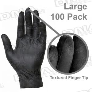 Nitrile Gloves Black Large - 100 Pack